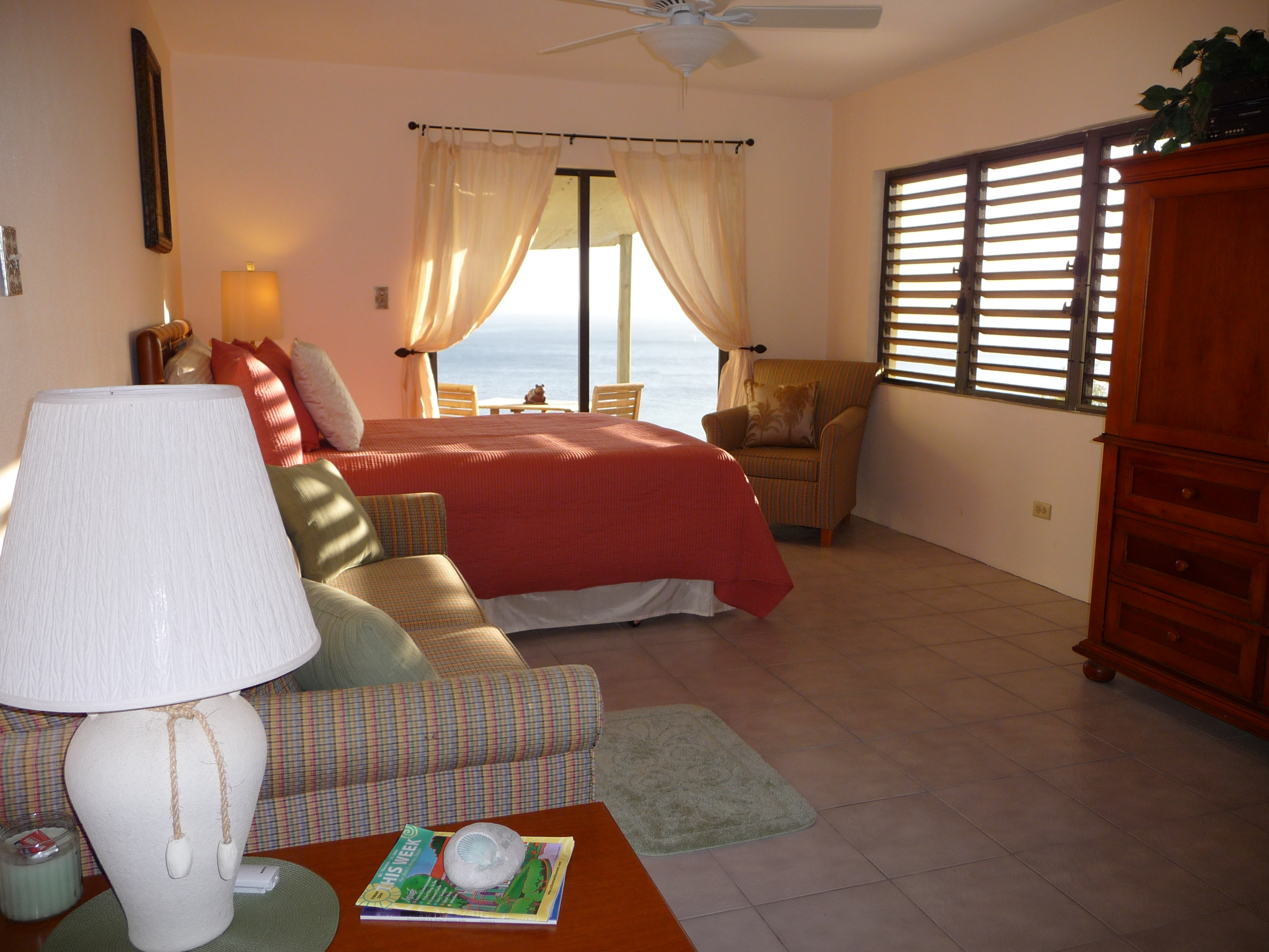 Oceanview bedroom/bathroom that is its own Efficiency suite!