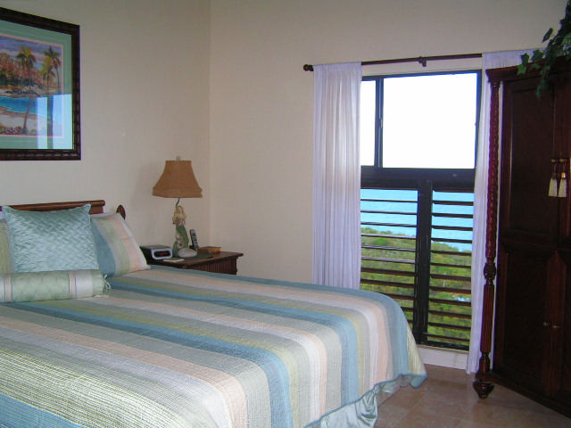 Gorgeous Master bedroom with King bed, walk-in closet, cable TV, ocean views, and designed bathroom with large tub and shower